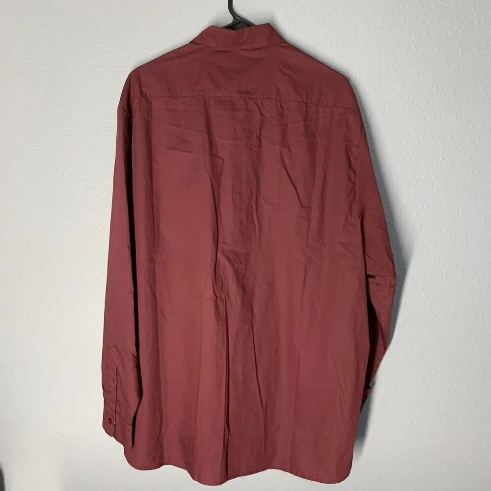 NWT Universal Harry Potter Gryffindor Red Oxford Button Shirt Flip Cuff XXL
